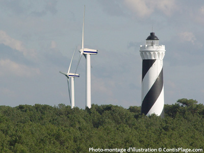 Projet d'éoliennes à Contis-Plage